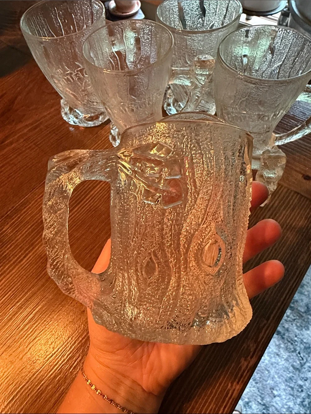 Vintage 1993 McDonald’s The Flintstones Treemendous Glass Mugs France Set of 6